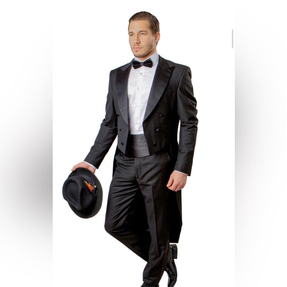 Classic Black Men's Tailcoat Tuxedo Suit 40S